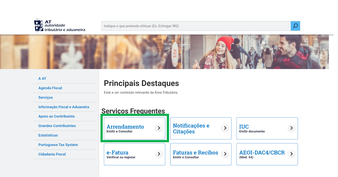 Financial website print screen with lease box underlined in green