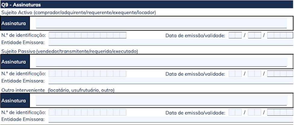 Printing of the car sales declaration 