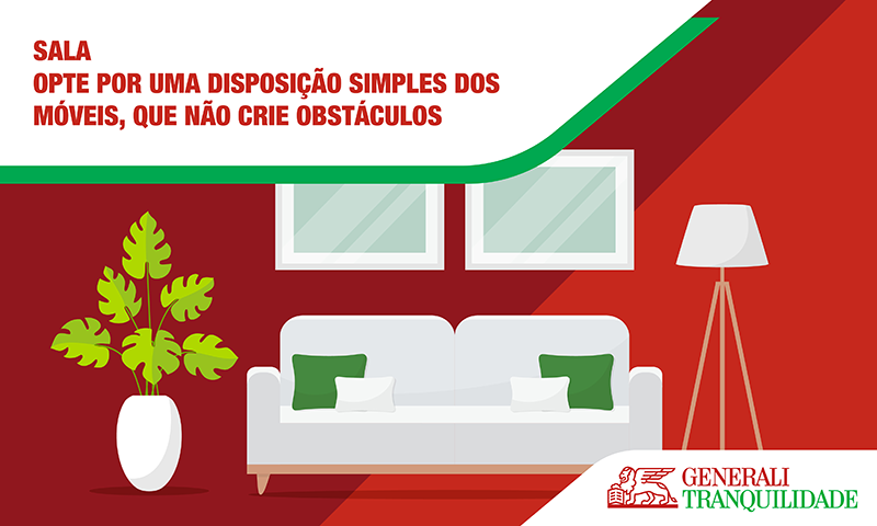 Infographic with tips for a safe room